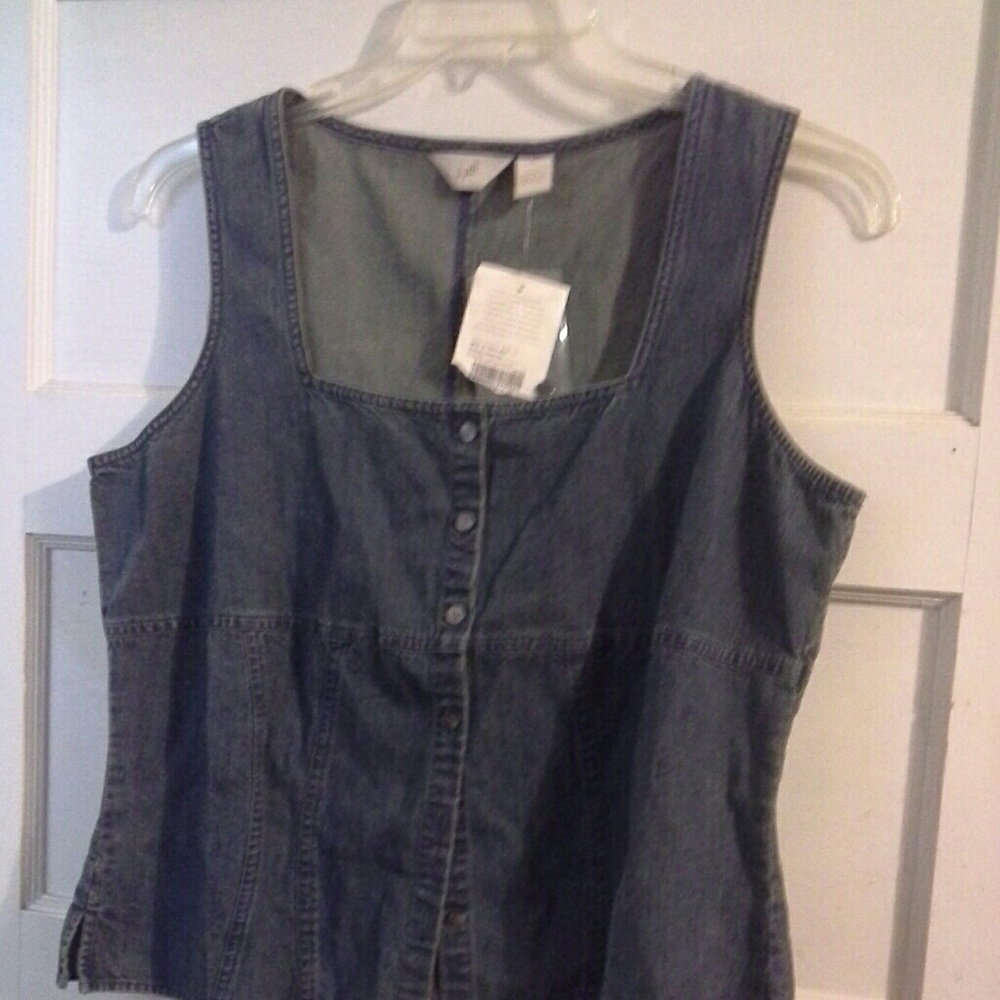 J Jill denim vest/top size 16